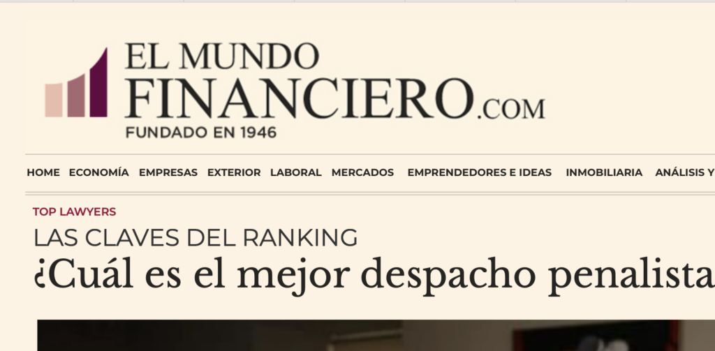 Marca blanca en Derecho Penal. PenalTech elegido como uno de los mejores abogados penalistas de España