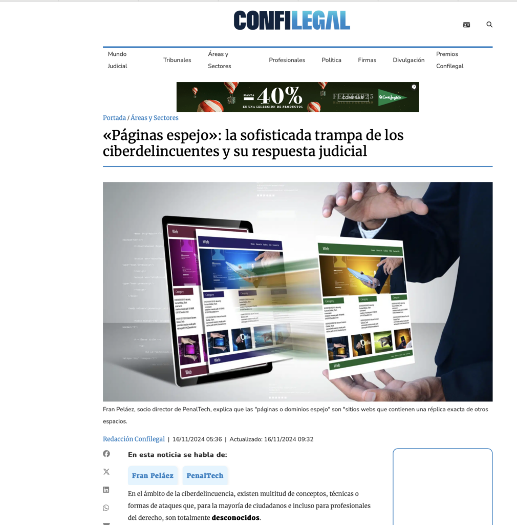No solo somos Marca blanca en Derecho Penal sino que somos abogados especialistas con multitud de artículos doctrinales.